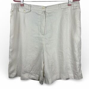 Ralph Lauren Women's Light Cream Size 16 Linen Shorts